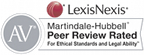 LexisNexis | AV | Martindale-Hubbell | Peer Review Rated | For Ethical Standards And Legal Ability